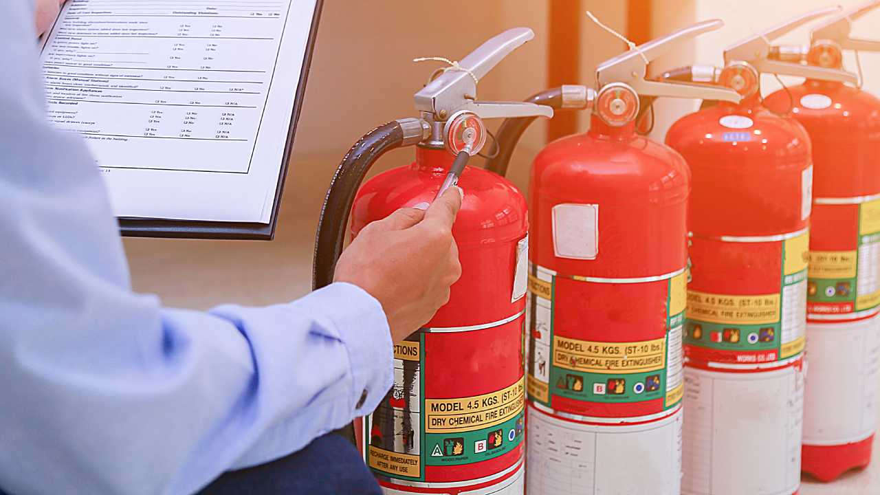 checking fire extinguishers